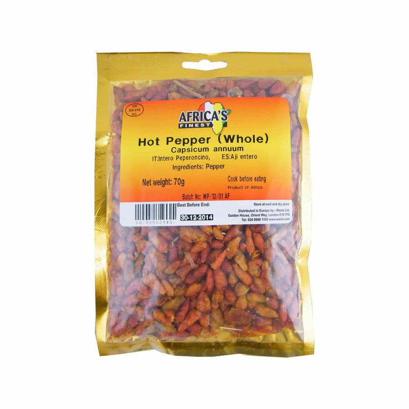 Africas Finest Whole Hot Pepper 70g