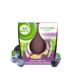 Air Wick Scented Candle, Purple Blackberry Spice 105g
