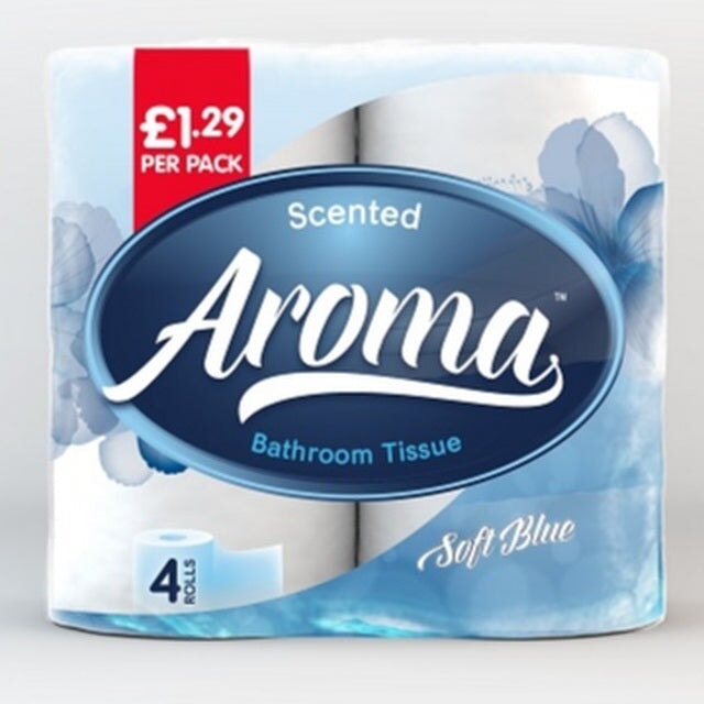 Arama Scented Bathroom Tissue Soft Blue X4