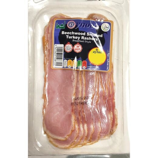 Aynoor Beechwood Smoked Turkey Rashers 130g