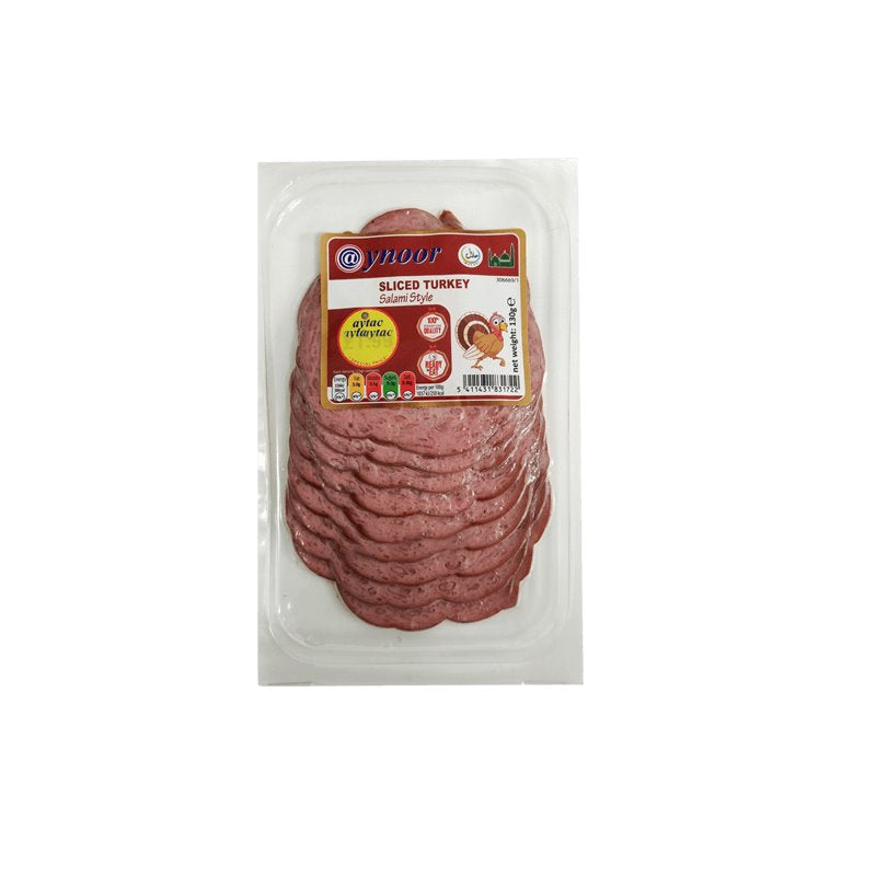 Aynoor Sliced Turkey Salami Style 130g