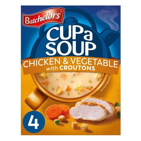 Bachelor's Cup A Soup Chicken & Vegetable With Croutons 4packs