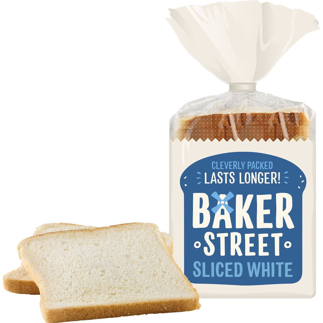 Baker Street Sliced White Bread 550g