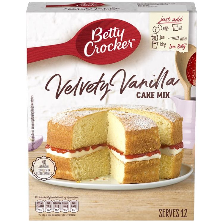 Betty Crocker Velvety Vanilla Cake Mix 480g