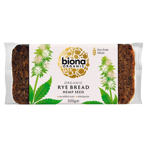 Biona Organic Rye Bread With Hemp Seed  500g