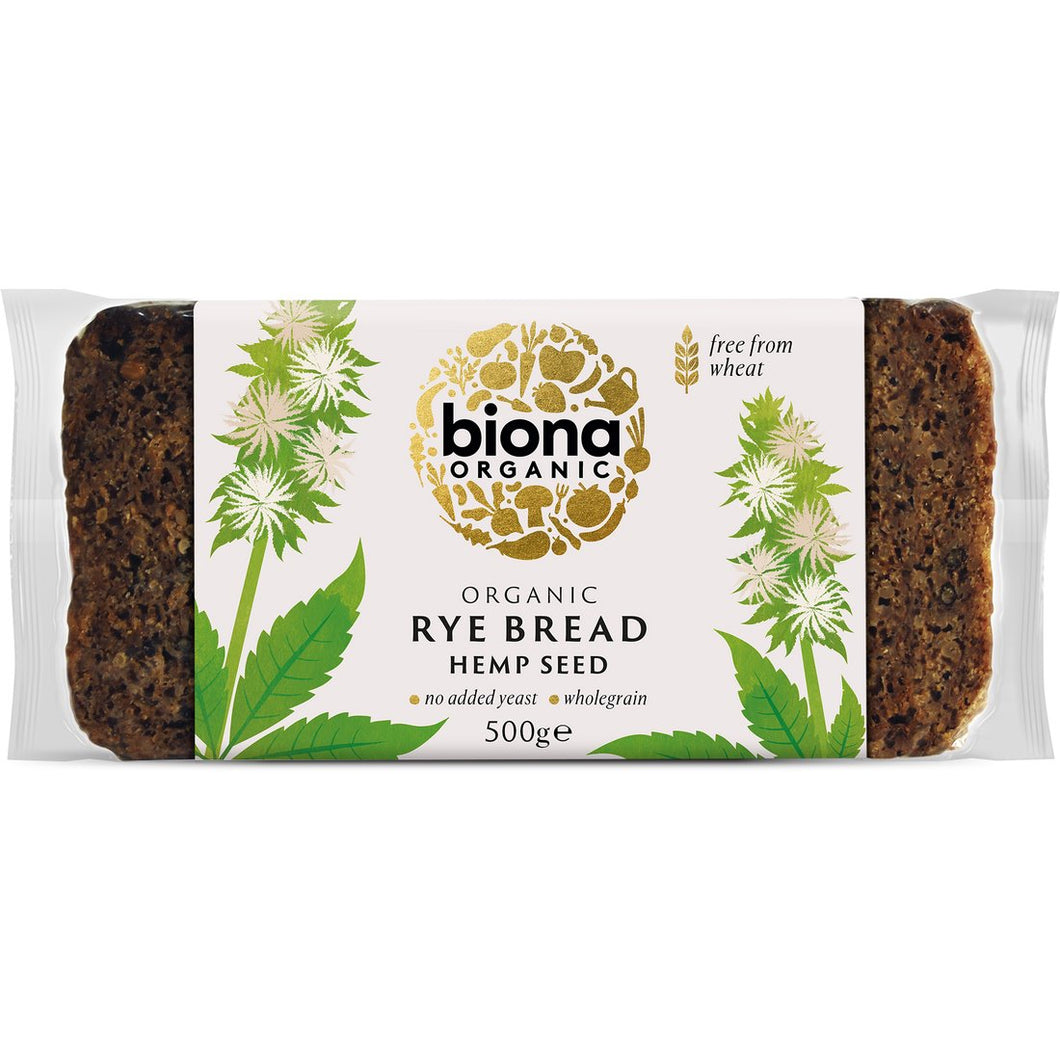 Biona Organic Rye Hempseed Bread 500g