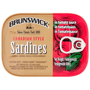 Brunswick Canadian Style Sardines In Tomato Sauce 106g