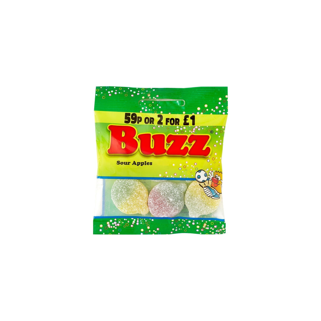 Buzz Sweets Sour Apples 2 x 65g