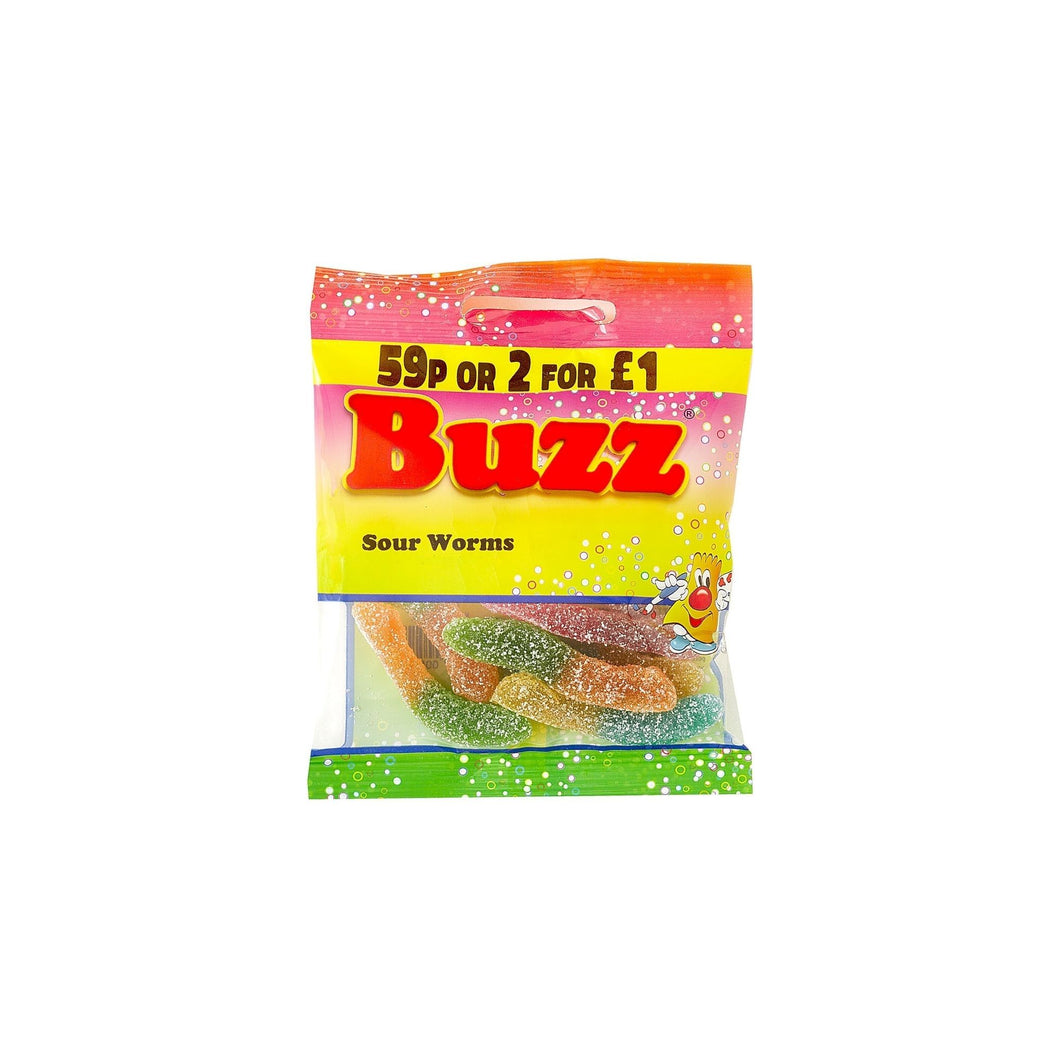 Buzz Sweets Sour Worms 65g