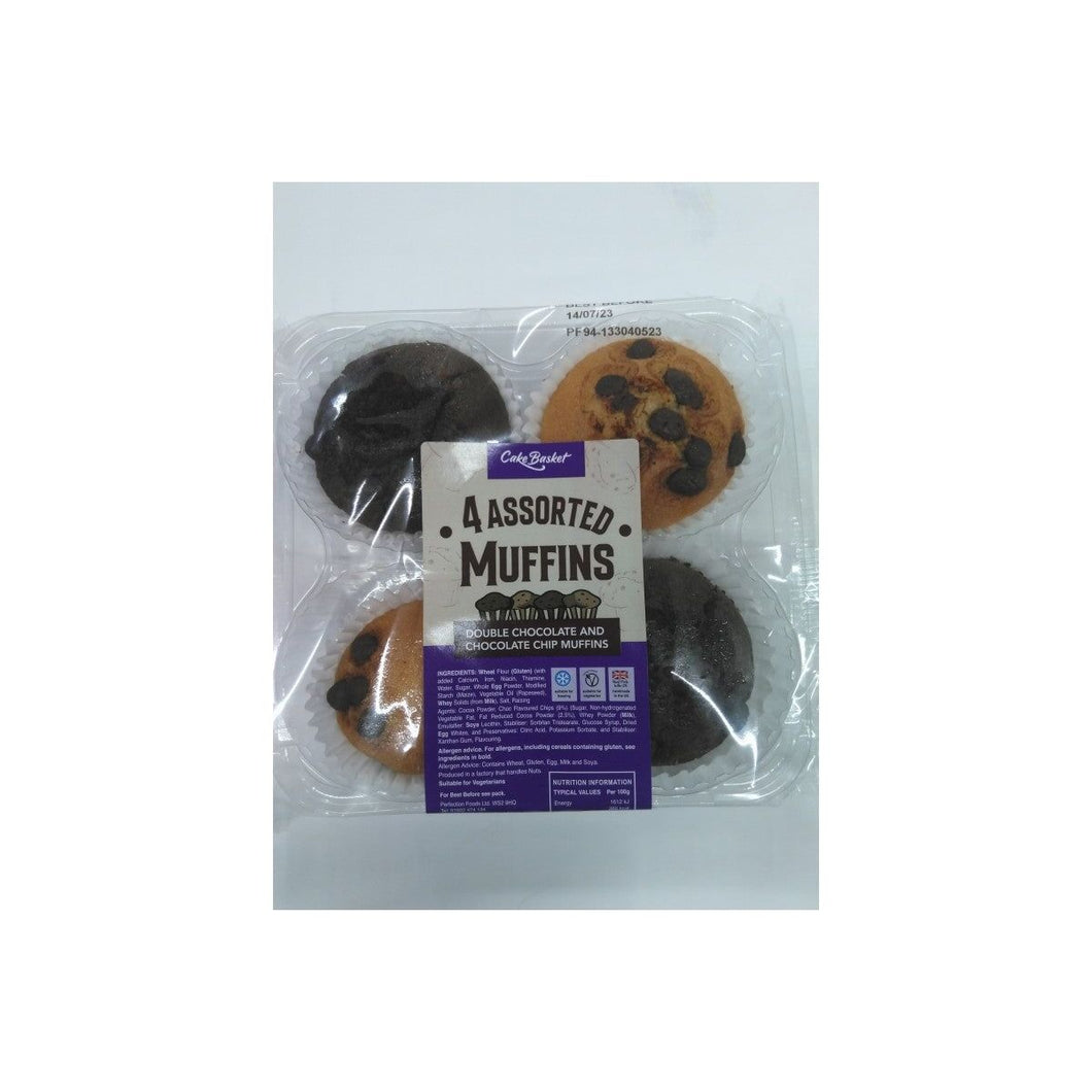 Cake Basket 4 Assorted Muffins