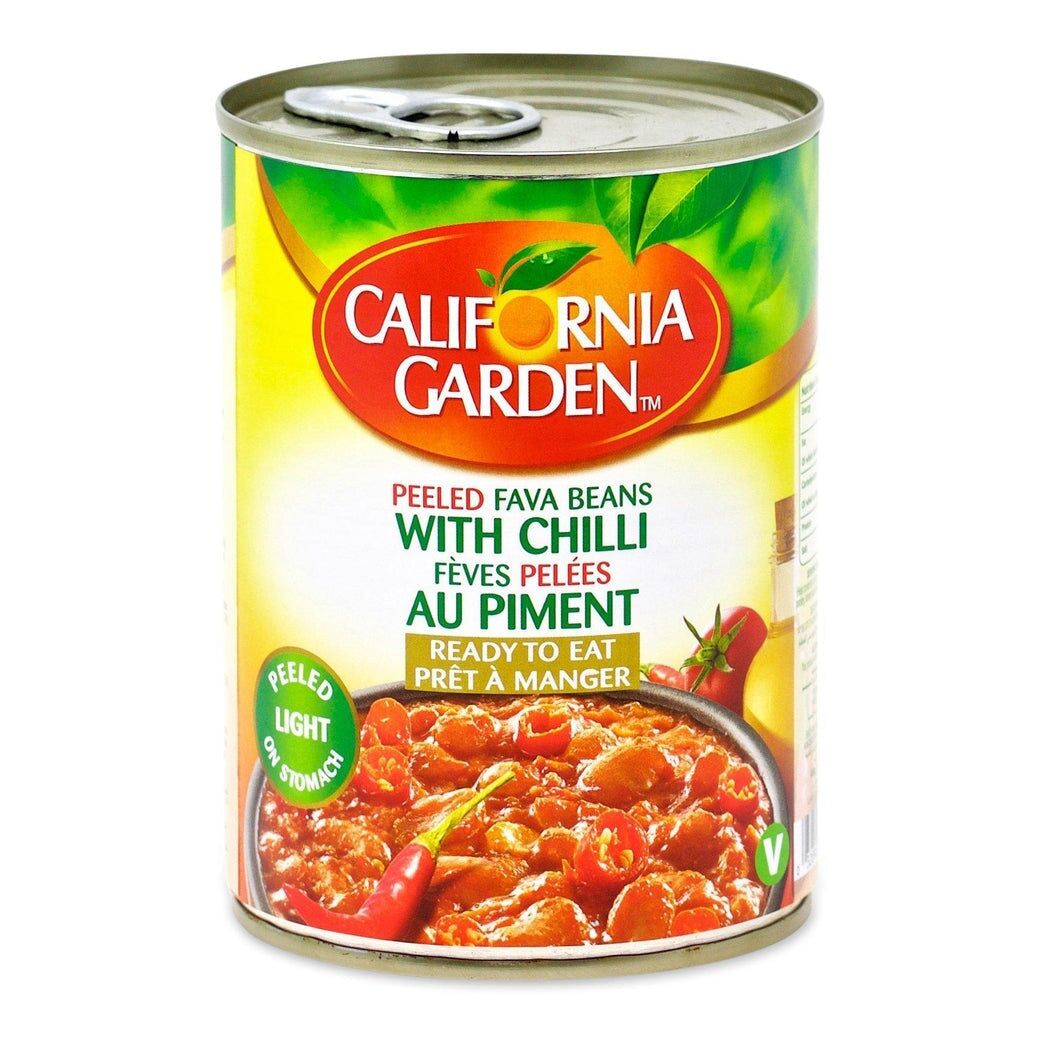 California Garden Peeled Fava Beans With Chili 400g
