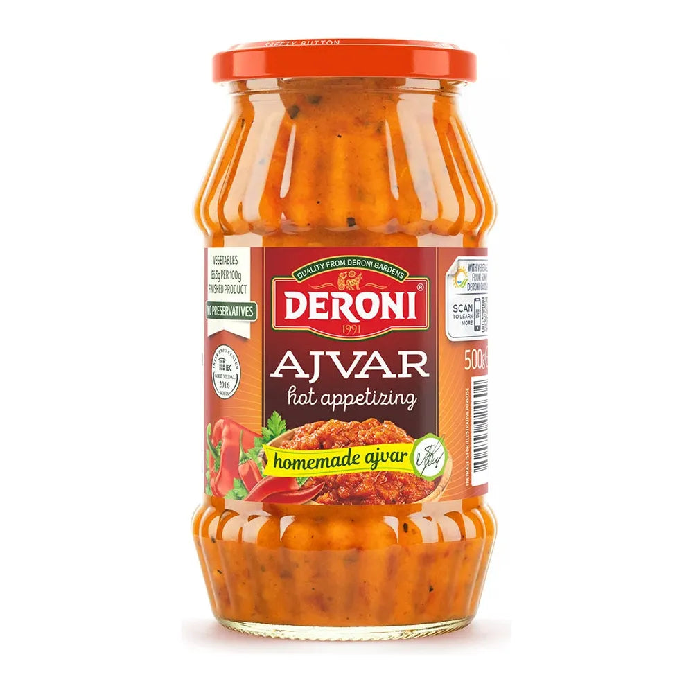 Deroni Ajvar Hot Appetizing 500g
