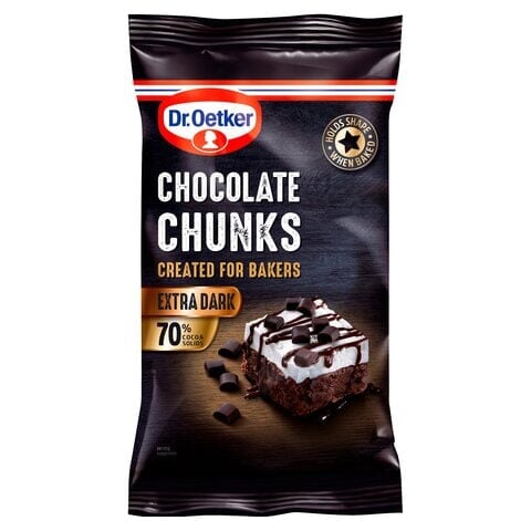 Dr. Oetker 70% Extra Dark Chocolate Chunks 100g