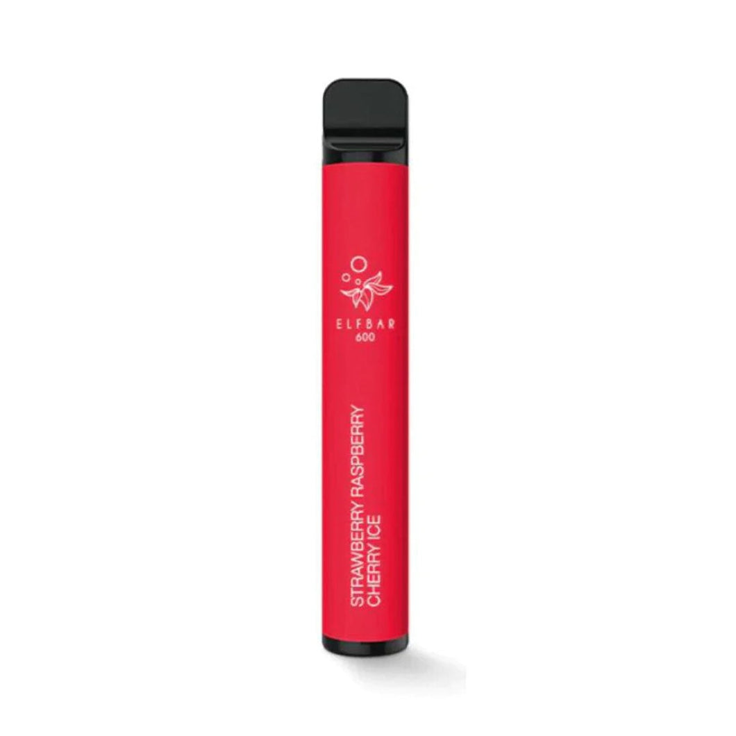 Elf Bar 600 Strawberry Raspberry Cherry Ice Disposable Vape 20mg