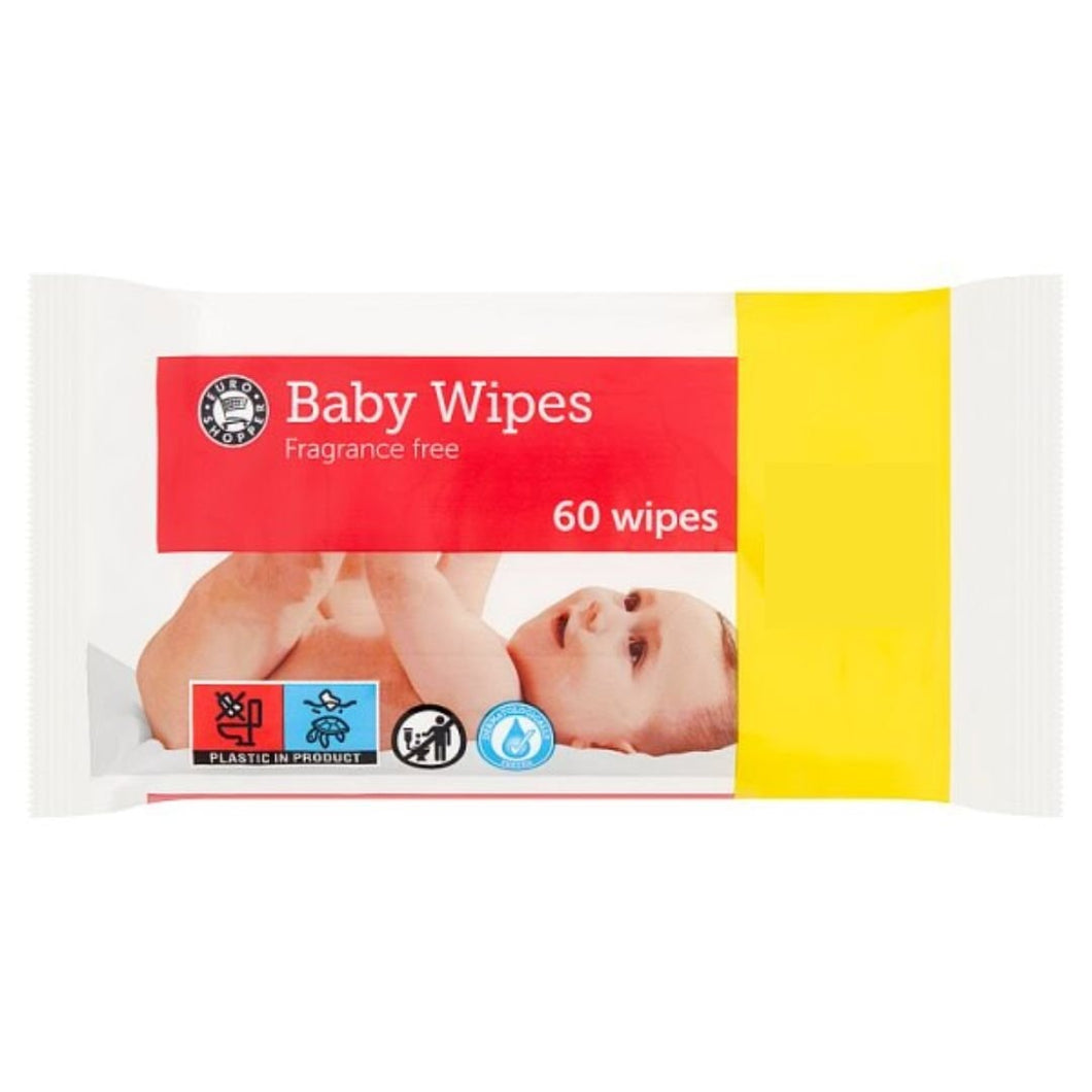 Euro Shopper Baby Wipes 60 Wipes