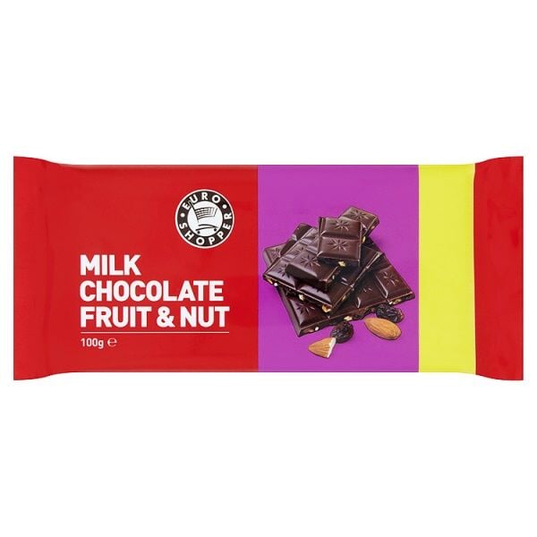 Euro Shopper Milk Chocolate Fruit & Nut 100g