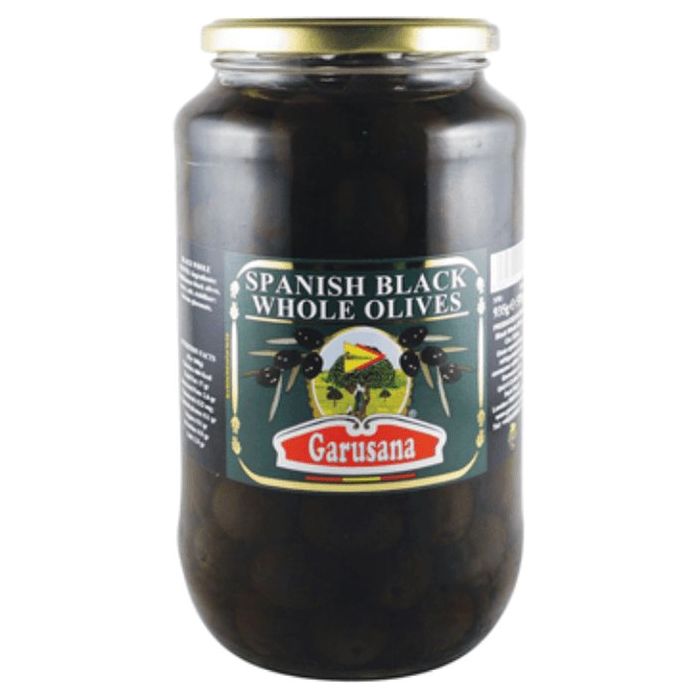 Garusana Spanish Black Whole Olives 935g