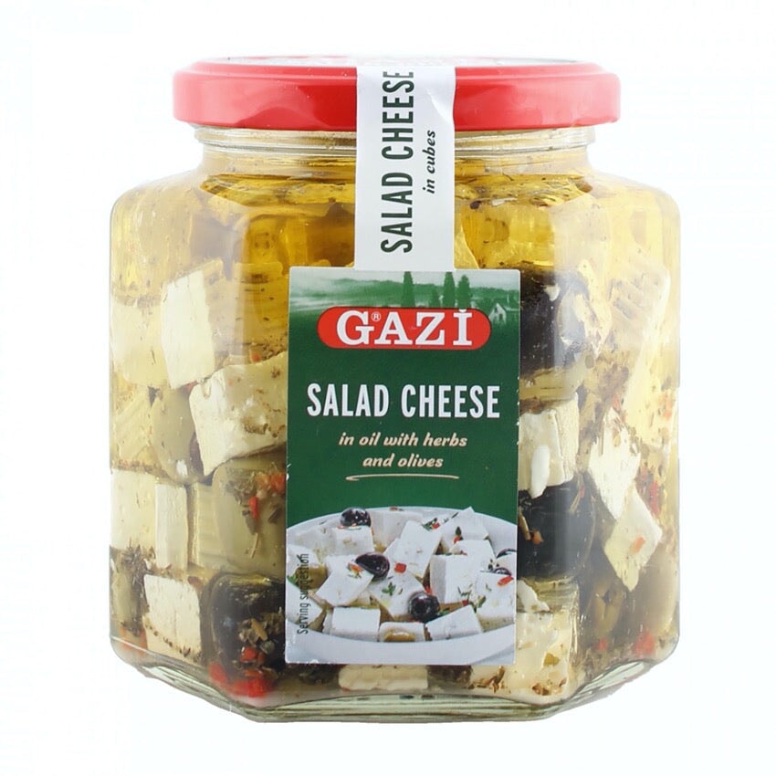 Gazi Salad Cheese in Oil With Olives & Herbs 375g