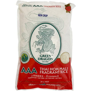 Green Dragon AAA Thai Hom Mali Fragrant Jasmine Rice 2kg