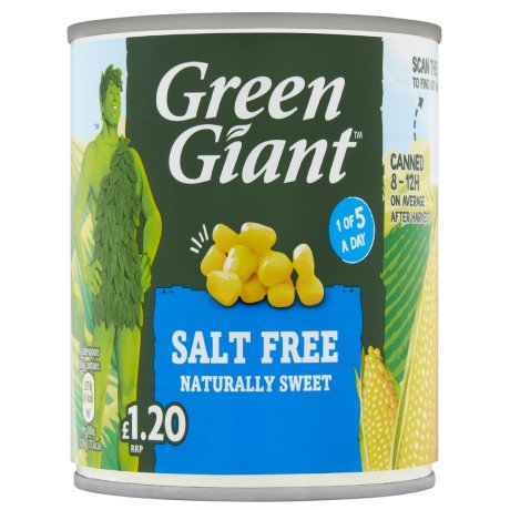 Green Giant Salt Free Naturally Sweet 198g