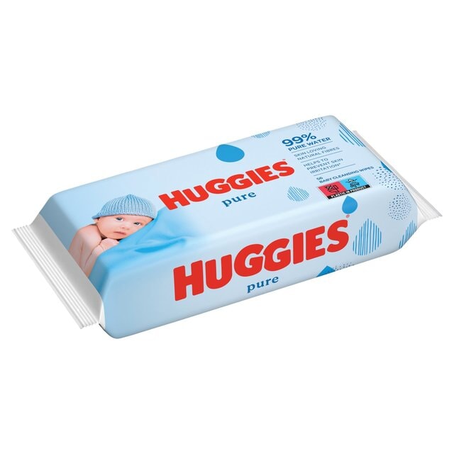Huggies Pure 99% Water Baby Wipes 56 Wipes
