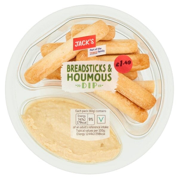 Jack's Breadsticks & Houmous Dip 60g