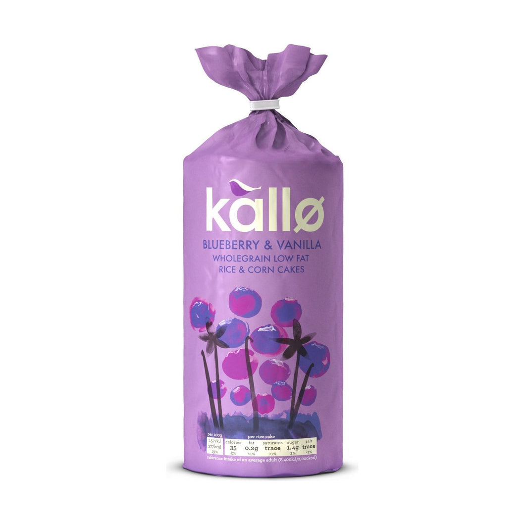 Kallo Blueberry & Vanilla Rice & Corn Cakes 131g