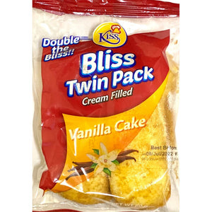 Kiss Bliss Twin Pack Cream Filled Vanilla Cake 60g
