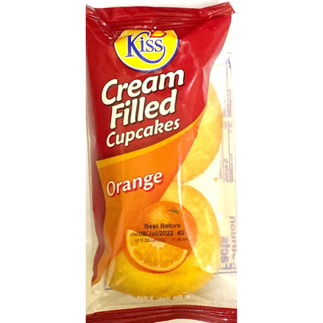 Kiss Cream Filled Cupcakes Orange 60g