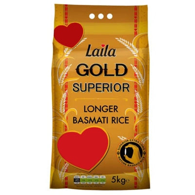 Laila Gold Superior Longer Basmati Rice 5kg