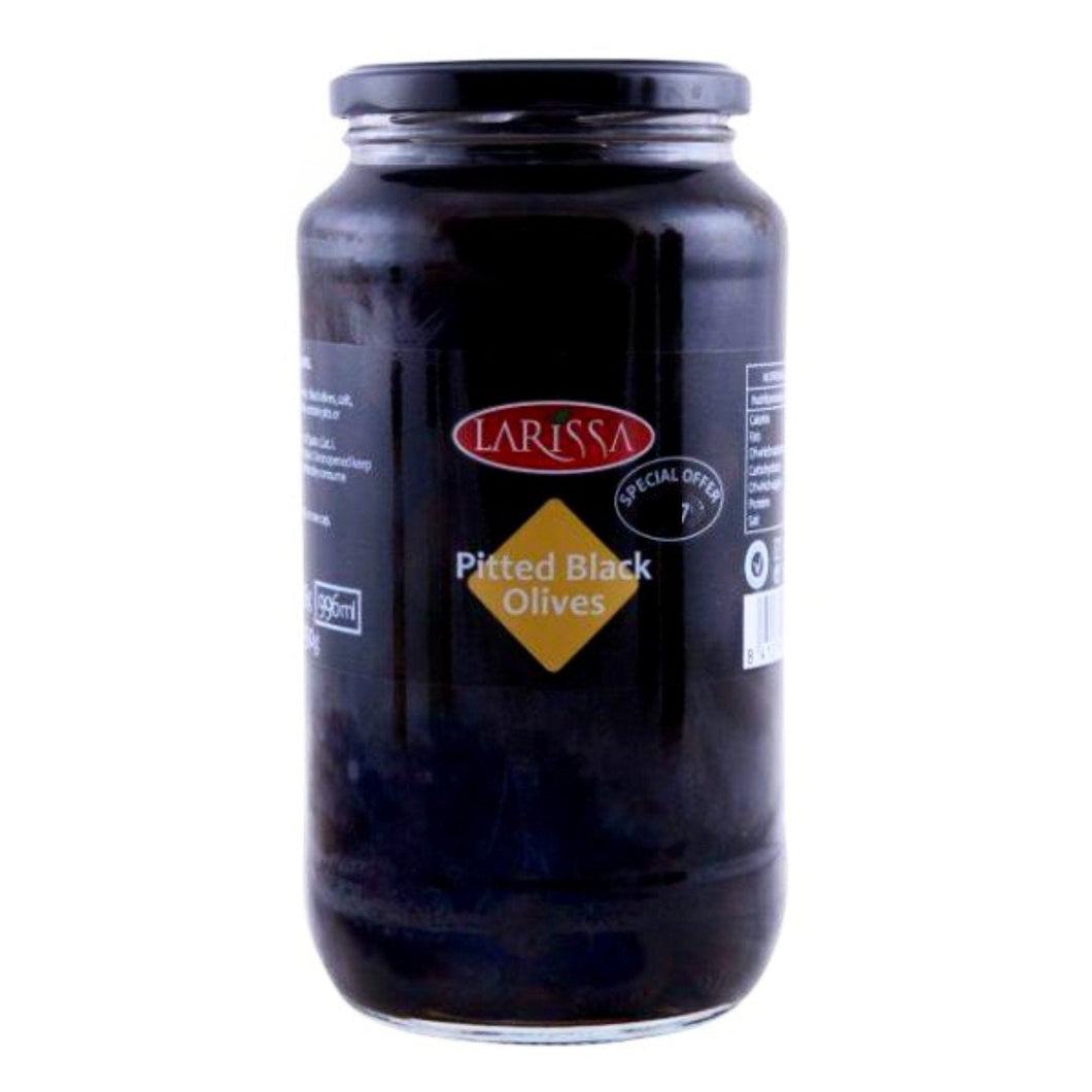 Larissa Pitted Black Olives 935g