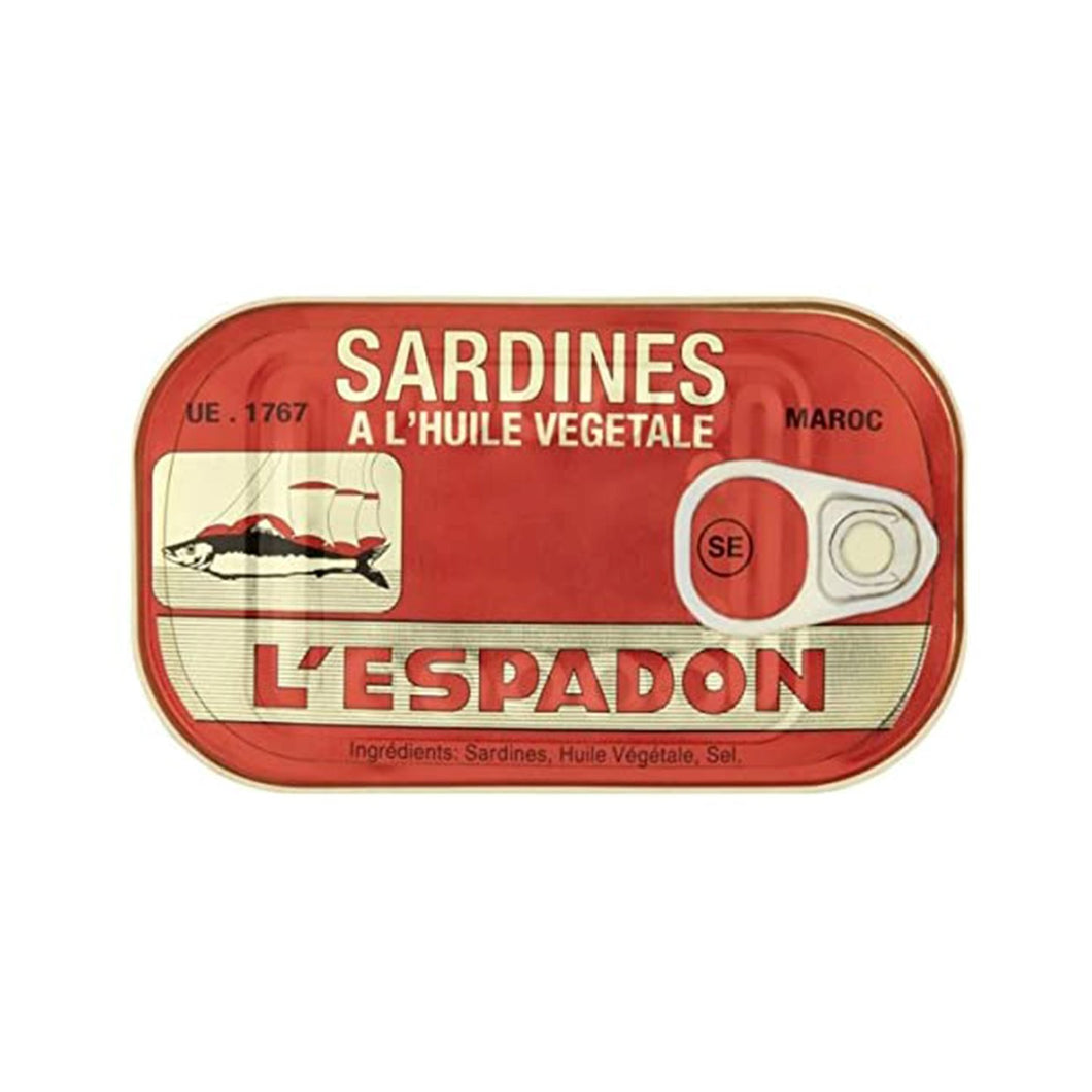 L'Espadon Sardines in Vegetable Oil 125g