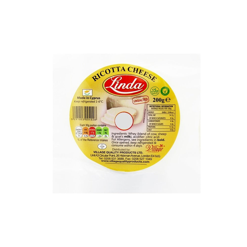 Linda Ricotta Cheese 200g