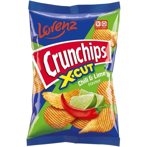 Lorenz  Crunchips X-Cut Chilli & Lime 130g
