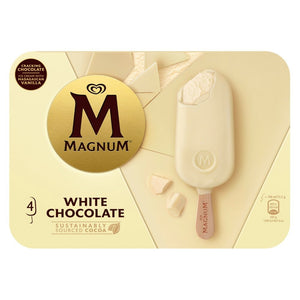 Magnum Ice Cream Sticks White Chocolate 4 x 100ml