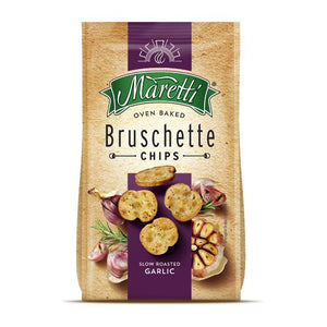 Maretti Bruschette Chips Slow Roasted Garlic Baked Bread 70g