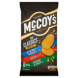 McCoy's Classic Variety Flavour Crisp 6 x 25g