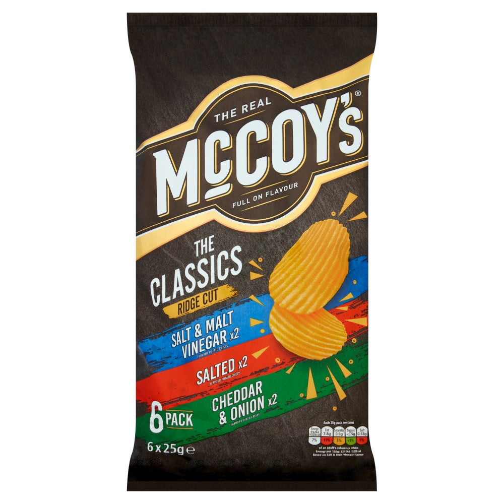 McCoy's Classic Variety Flavour Crisp 6 x 25g