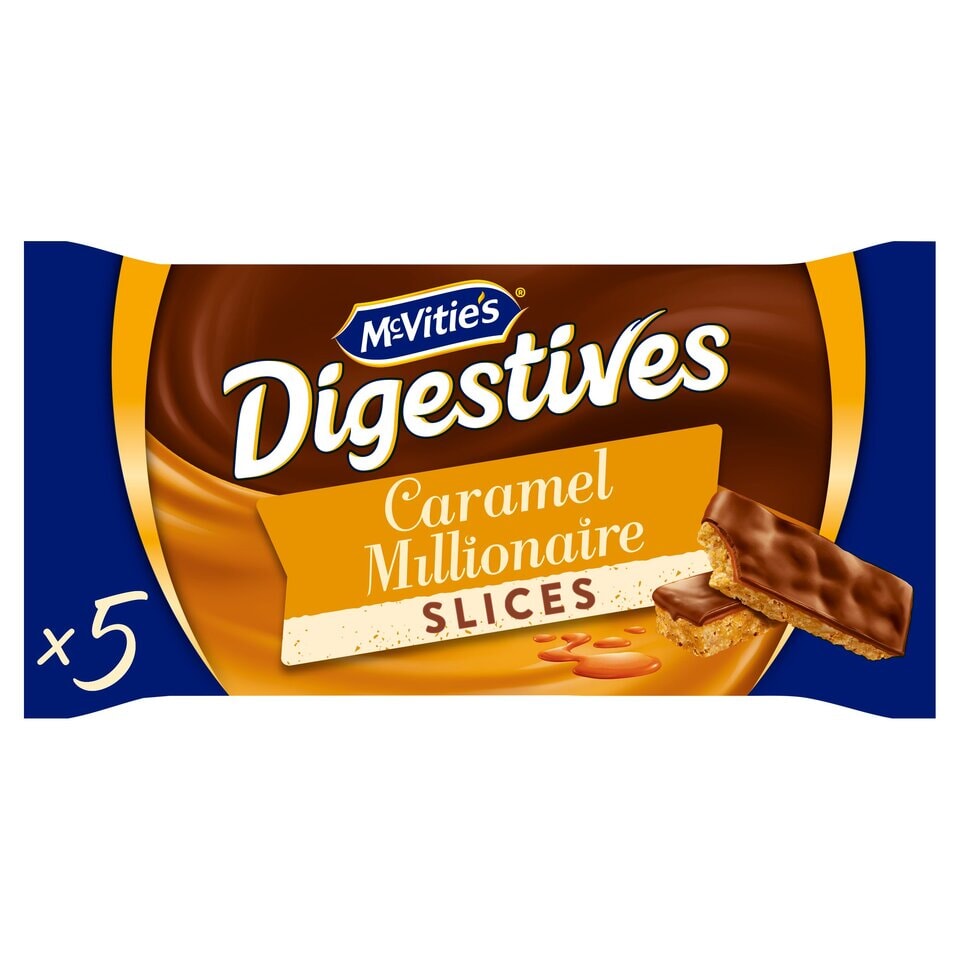 McVitie's Digestives 5 Caramel Millionaire Slices 109.9g