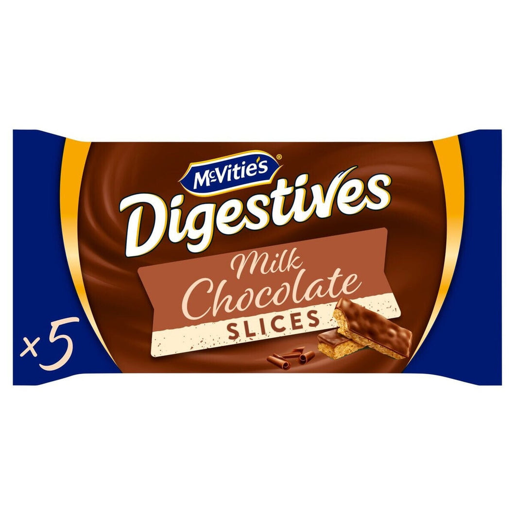 McVitie's Digestives 5 Milk Chocolate Slices 124g
