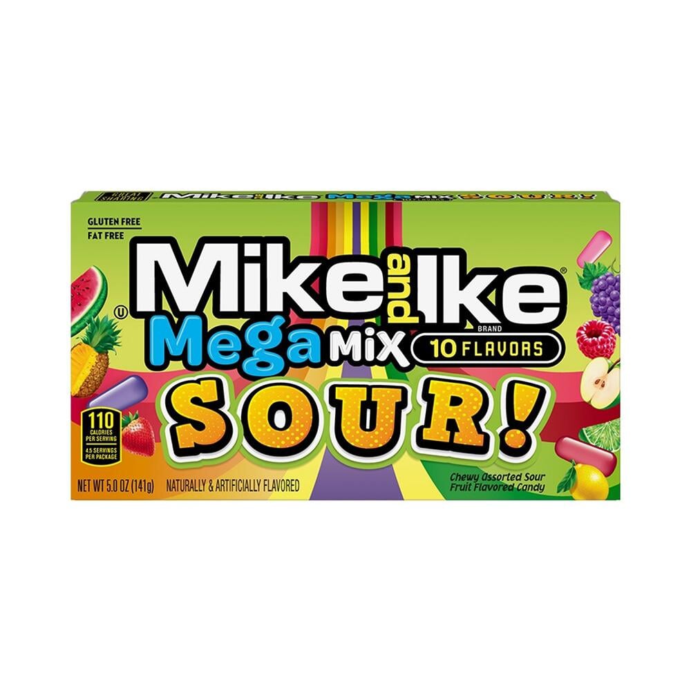 Mike & Ike Mega Mix Sour 10 Flavors 141g
