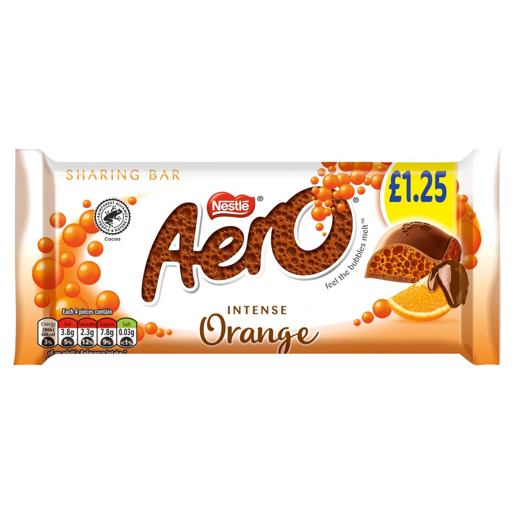 Nestle Aero Intense Orange Chocolate Sharing Bar 90g