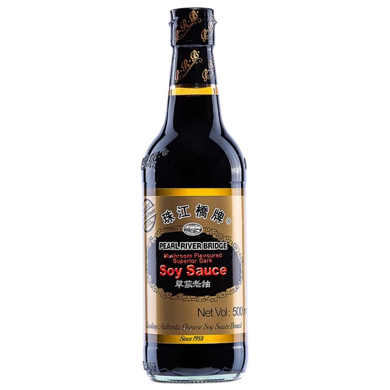Pearl River Bridge Mushroom Flavoured Superior Dark Soy Sauce 500ml