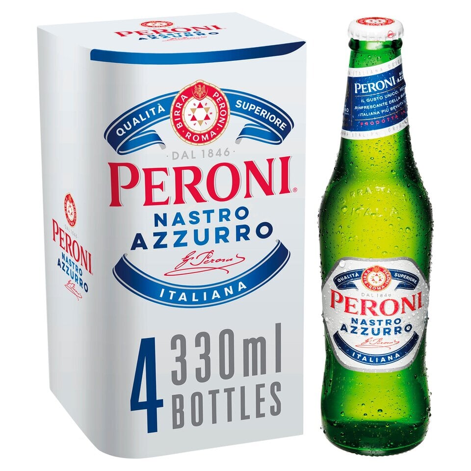 Peroni Nastro Azzurro Lager Beer 4 x 330ml
