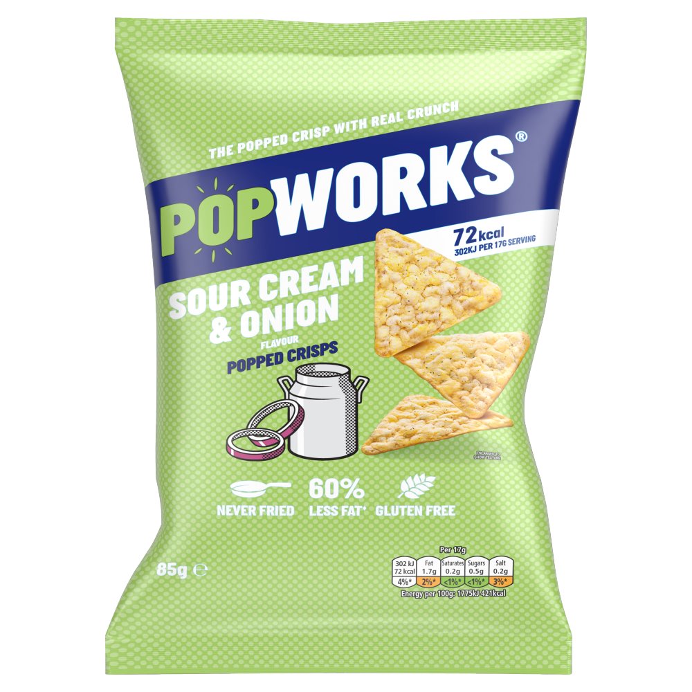 Popworks Sour Cream & Onion 85g