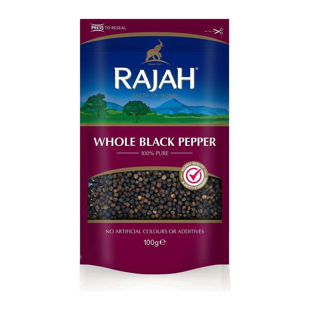 Rajah Whole Black Pepper 100g