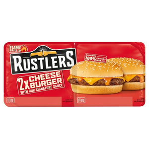 Rustlers Cheese Burger Twin Pack 280g