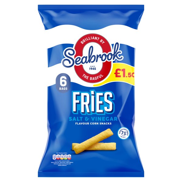 Seabrook Fries Salt & Vinegar 6 x 16g