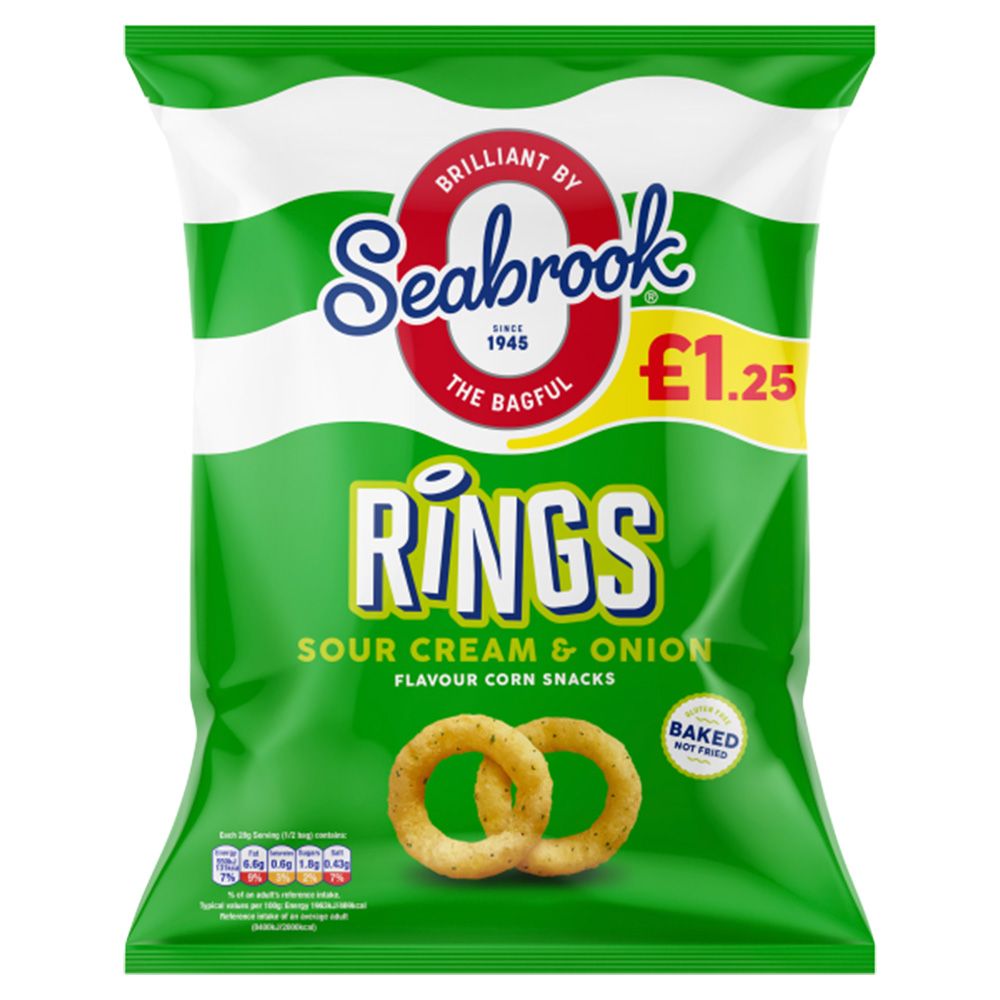 Seabrook Sour Cream & Onion Rings 55g