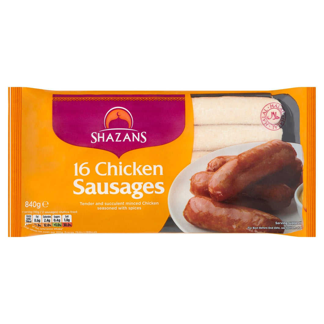 Shazans Chicken Sausages 840g